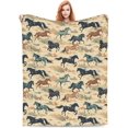thumbnail image 1 of Manta de franela con estampado de animales y hierba para el hogar, sofá, cama, sofá, suave, difusa, ligera, para todas las estaciones, 80 x 60 pulgadas, 1 of 7