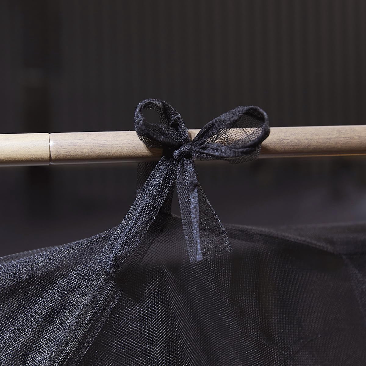 Black Canopy Bed Curtains for Girls & Adults, Queen King Bed Canopy Drapes Netting, Practical Mosquito Net for Bed (King- 86" W*78" L*82" H)