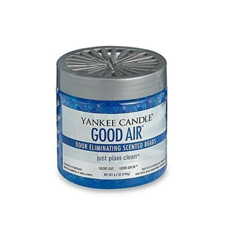Good Air Odor Eliminating Scented Beads in Just Plain Clean, Leaves your home smelling Just Plain Clean™, a combination of clean linen and spring sunshine. By Yankee