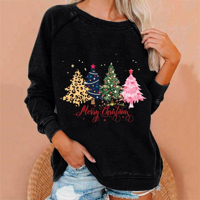 EGNMCR Sweatshirts à Capuche pour Femmes, Sweatshirts pour Femmes, Hoodie Décontracté à Manches Longues Mode Imprimé Confortable Respirant Col Rond Women Blouse