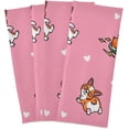 thumbnail image 6 of Funny Corgi Skater Dish Towels Set of 4, Cute Puppies in Love Washable Tea Towels Dishcloths Lint-Free 18x28 Inch Fast Drying for Home Kitchen Clean, 6 of 7