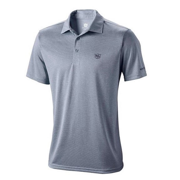 Wilson Staff Men's US Stripe Polo Shirt Golf Performance WGA700425 (Gray, L)