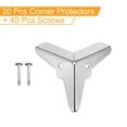 thumbnail image 3 of Uxcell 19x19x19mm Metal Box Corner Protectors Iron Silver Tone 20 Pack, 3 of 5