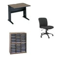 thumbnail image 1 of 3 Piece Office Set Credenza Desk and File Organizer and Office Chair, 1 of 6
