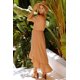 thumbnail image 1 of ABPHQTO Vestido largo con hombros descubiertos de Apricot Glaze High Low para mujer, 1 of 5