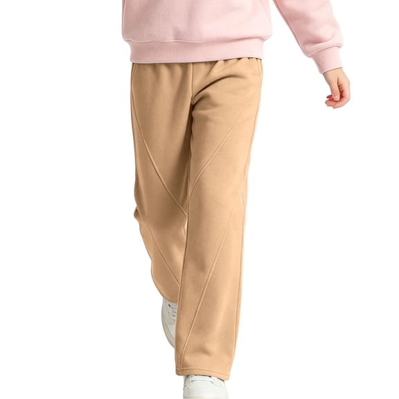 Kids Athletic Sweatpants Boys Girls Track Pants with Pockets Elastic Waist Straight Leg Casual Joggers for Running Sports Active Workout School Uniform