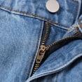 thumbnail image 6 of FEDPOP Girls Wide Leg Baggy Jeans, High Waisted Denim Pants with Pockets, Casual Y2K Loose Trousers for Kids, Blue, 8-14Y, 6 of 7