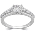 thumbnail image 3 of Arista 1/3 ct Square Diamond Women's Engagement Ring in 10K White Gold (I-J, I2-I3), 3 of 5
