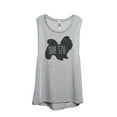 thumbnail image 1 of Thread Tank Shih Tzu Dog Silhouette Women's Sleeveless Muscle Tank Top Sport Grey Small, 1 of 4