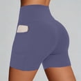 thumbnail image 2 of IWRICH Biker Shorts Women with Pockets High Waist Soft Tummy Control Workout Shorts for Yoga Athletic Gym Purple XXL, 2 of 4