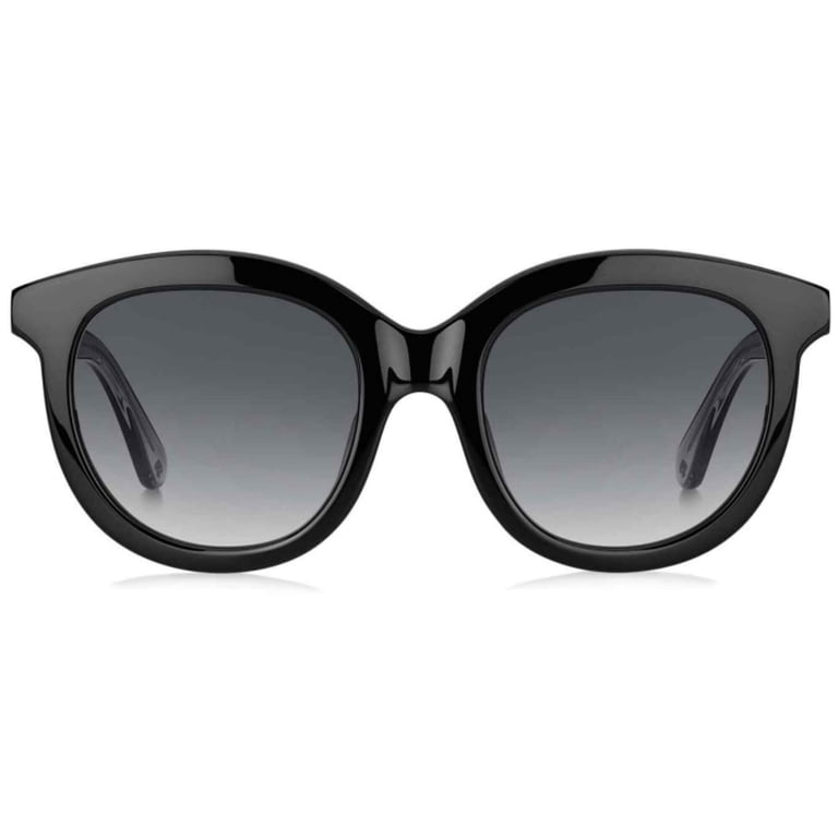 Kate Spade LILLIAN/G/S 0807 9O Sunglasses Black Round Frame, Grey Lenses Kate Spade Grey Gradient Round Ladies Sunglasses LILLIAN/G/S  main image 2