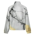 thumbnail image 6 of Jackets for Women Winter Coat Jackets Flannel Stand Collar Jacket(Marble Gold Foil Texture,Size:S-4XL), 6 of 7