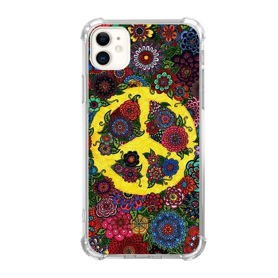 Peace Sign Case Compatible with iPhone 12,Unique Art Design TPU Bumper Cover Case