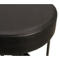 thumbnail image 3 of Emmett Bar Height Stool in Modern Antique Black Authentic Leather on Metal Frame, 3 of 4