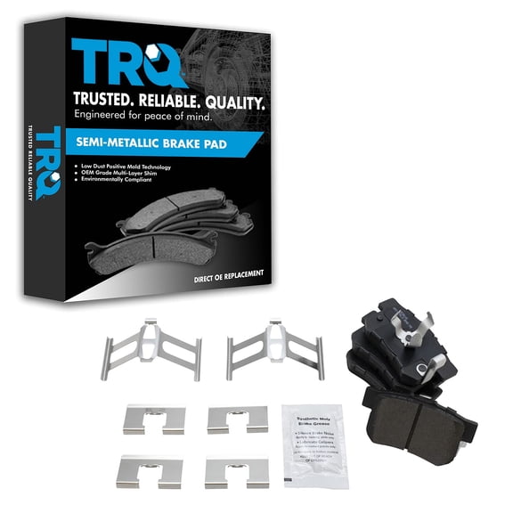TRQ Rear Premium Posi Metallic Brake Pad Pair Set for Acura RDX Honda CR-V BFA73652 Fits select: 2010-2011 HONDA ACCORD CROSSTOUR, 2012-2015 HONDA CROSSTOUR