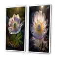 thumbnail image 3 of Designart "Morning Sunshine Delicate Anemone in Bloom" Flowers Framed Wall Art Set Of 2 - Traditional White Framed Canvas Set For Living Room Decor, 3 of 6