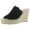 Black, variant on INC Womens Beige 1" Platform Jute Wrapped Elastic Goring Scalloped Padded Camile Round Toe Wedge Slip On Espadrille Shoes 11 M