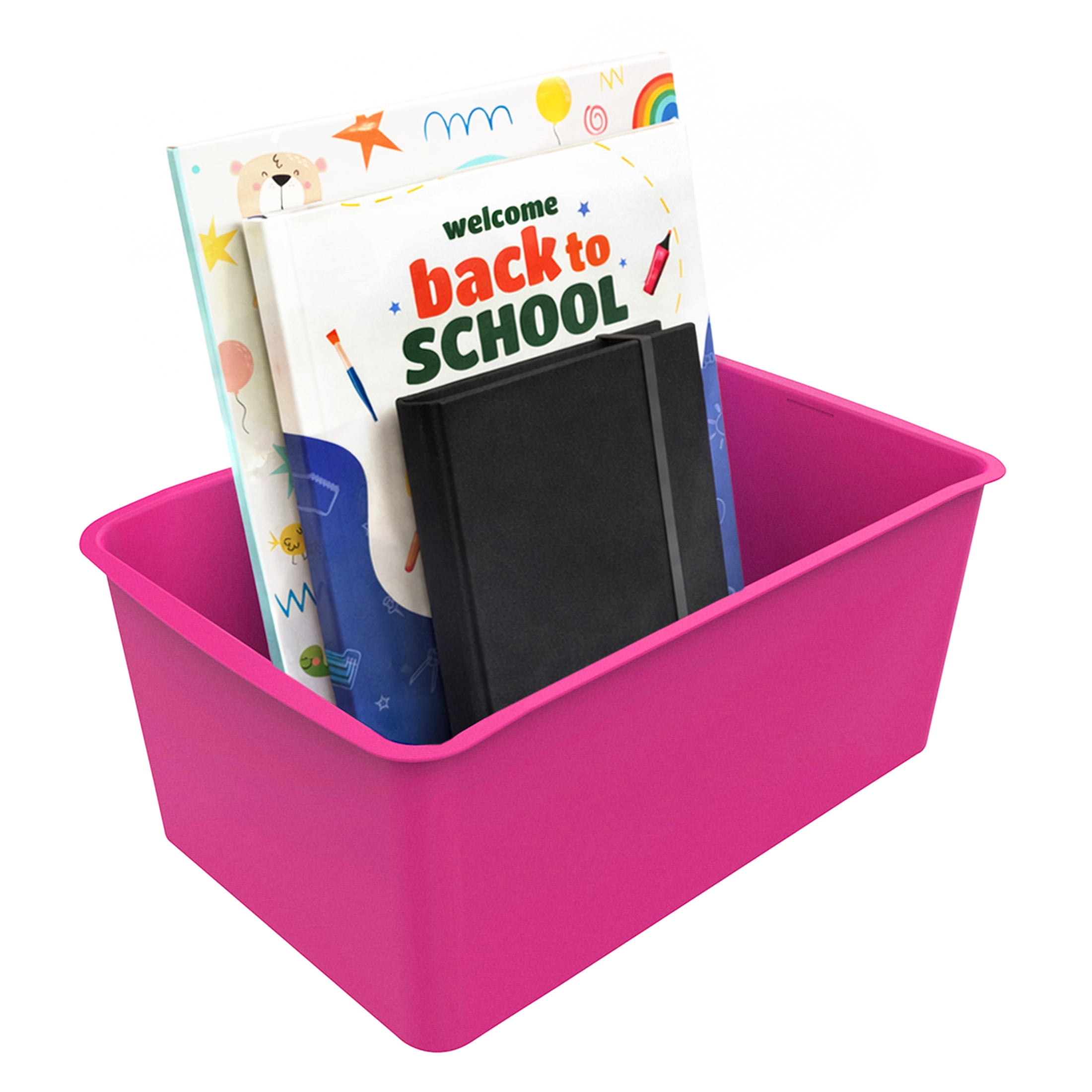 Pen+Gear Cubby Bin, 12.27 x 7.96 x 5.12 in, Tropical Blossom, 8-Pack