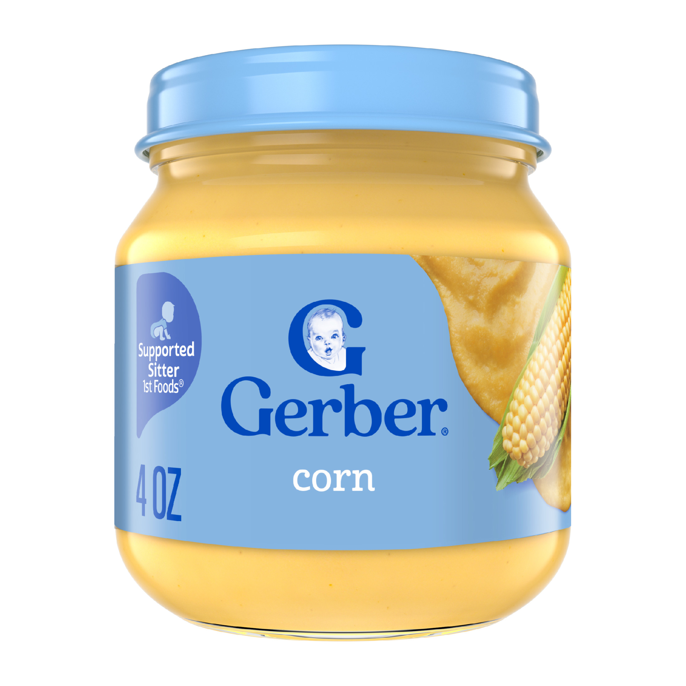 Gerber 1st Foods Natural for Baby Baby Food, Corn, 4 oz Jar