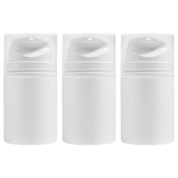 Lixi 3pcs Empty Airless Pump Bottles Refillable Plastic Vacuum Pump Press Bottles