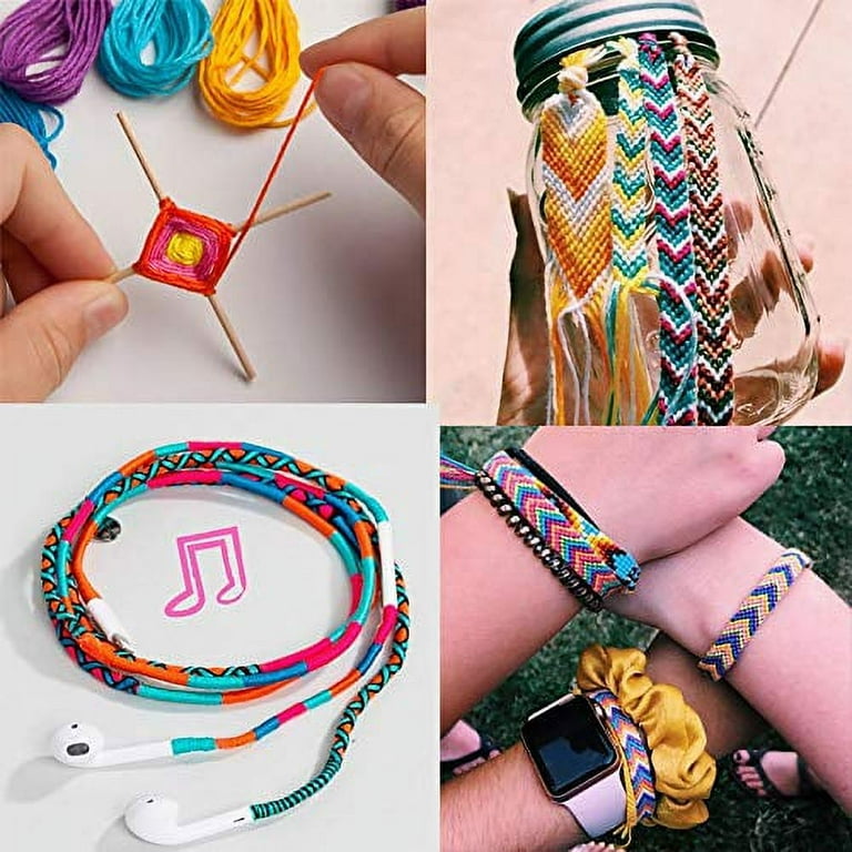 1Set Multicolor Cotton Cross Stitch Thread Bracelet Braided Embroidery  Sewing Skeins Kit Handmade Sewing Accessory Tools