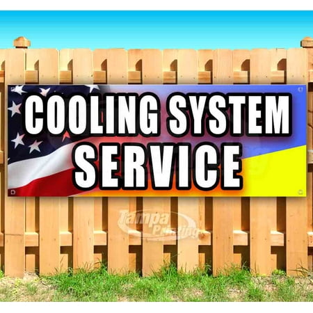 Cooling System 13 Oz Heavy Duty Vinyl Banner Sign With Metal