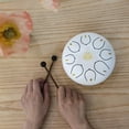 thumbnail image 2 of Rain Chime Drum - 8 Note 6 Inch Rain Drum for Outside Garden, with Bag, Music Book, Drumsticks, Mallet Holder and Finger Paddles, Waterproof Musical Rain Drum for Garden (White), 2 of 14
