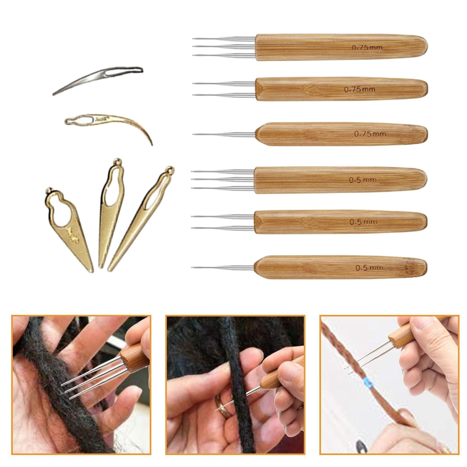 Yunhgft Pcs Dreadlock Crochet Hook Tool, Braid Hair Dreadlocks Needle Weaving Crochet
