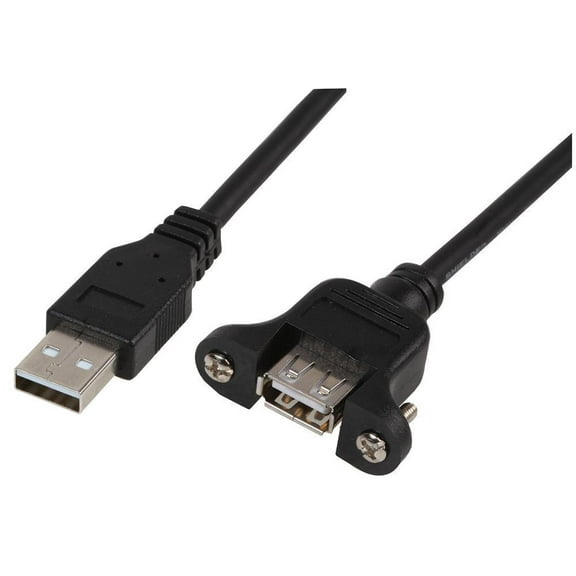PRO SIGNAL - 0.3m USB A Plug to USB A Chassis Mount Socket Lead