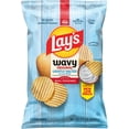 thumbnail image 2 of Lay's Wavy Potato Chips Lightly Salted & Hickory BBQ Crunchy Snack Chips Variety Pack- 15 Oz Total Weight, Variety Pack with Bowl by OMA., 2 of 5