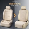 thumbnail image 5 of IVICY Faux Linen Front Car Seat Cover – Durable, Non-Slip Seat Protector for Cars – 1 Unit, Beige, 5 of 8