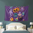 thumbnail image 4 of XMXT Wall Tapestry, Pumpkin Ghost Purple Background Wall Decor Tapestry for Bedroom, 60 x 40 inches, 4 of 9