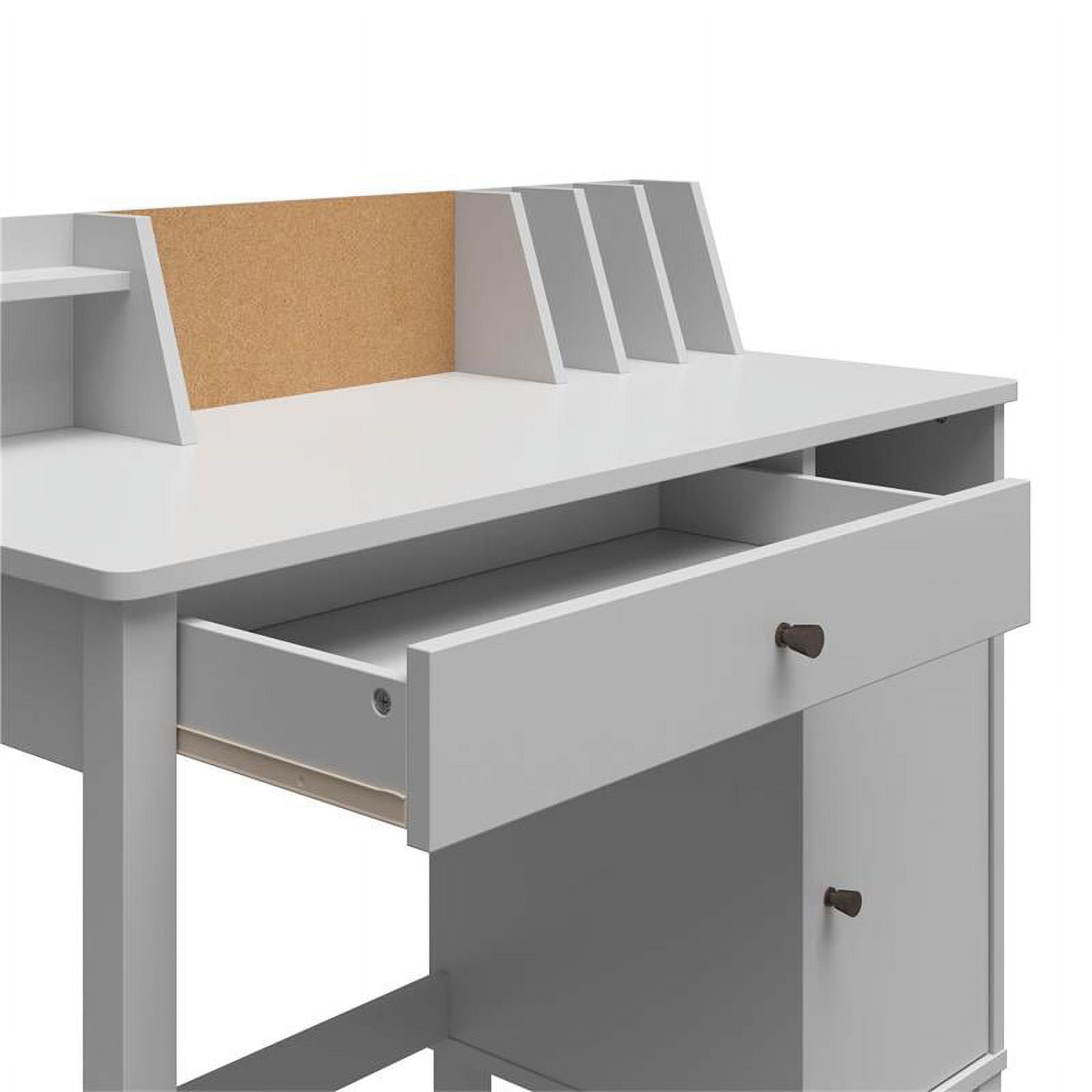Ameriwood Dove Gray Student Desk with Hutch