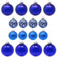 thumbnail image 1 of Sleetly Boules de Noël Bleues, Ensemble de 16, 1 of 5