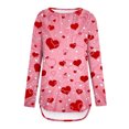 thumbnail image 4 of Aqestyerly T-Shirt à Imprimé de la Saint-Valentin pour Femme, Manches Longues, Blouse à Col Rond, Hauts Décontractés, 4 of 4