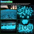 thumbnail image 3 of 300pcs Glow in The Dark Stones Garden Pebbles Rocks, Glowing Fish Tank Pebbles, Indoor Outdoor Yard Decor Luminous Stone for Aquarium Planter Walkway Driveway Grass Blue, 3 of 9