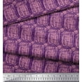 thumbnail image 2 of Soimoi Purple Poly Georgette Fabric Brush Stroke Abstract Print Fabric by the Yard 52 Inch Wide, 2 of 3