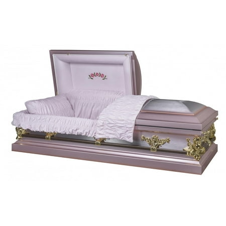 Overnight Caskets, Funeral Casket, Briar Rose Lilac With Pink (Best Price Caskets Reviews)
