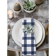 thumbnail image 3 of Navy Blue Plaid Check, Cloth Napkins Washable Set of 4, Geometrical Abstract Lattice Reusable Dinner Table Napkins Cloth Bulk for Weddings Kitchen Restaurants Hotel Events Parties 20 x 20 Inch, 3 of 9