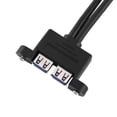 thumbnail image 3 of Cable de extensión USB 3.0 dual combinado macho a hembra con orificios para montaje en panel con zócalo de tornillo, 3 of 9