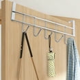 thumbnail image 5 of Over The Door Hooks Rack 5 Hook Stainless Steel Towel Coat Clothes Hanger Heavy Duty Load Bearing for Bathroom Kitchen Cabinet Wardrobe Organization Storage Organizer, 5 of 6