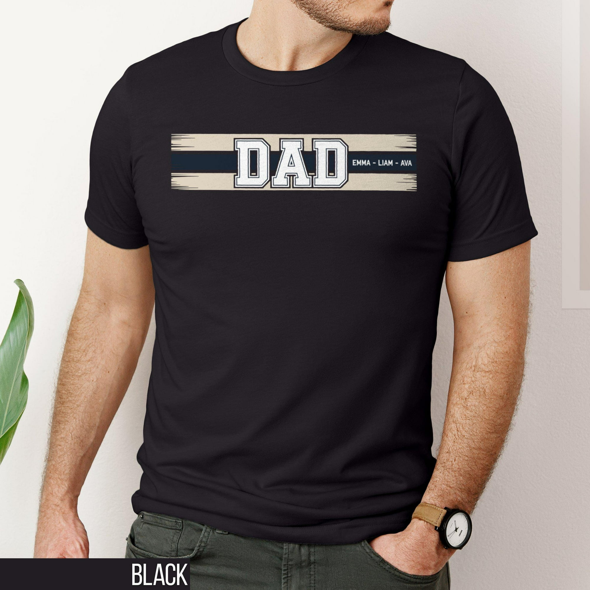 MEIbax T-Shirt Personnalisé Fête Des Pères Avec Prénom Pour