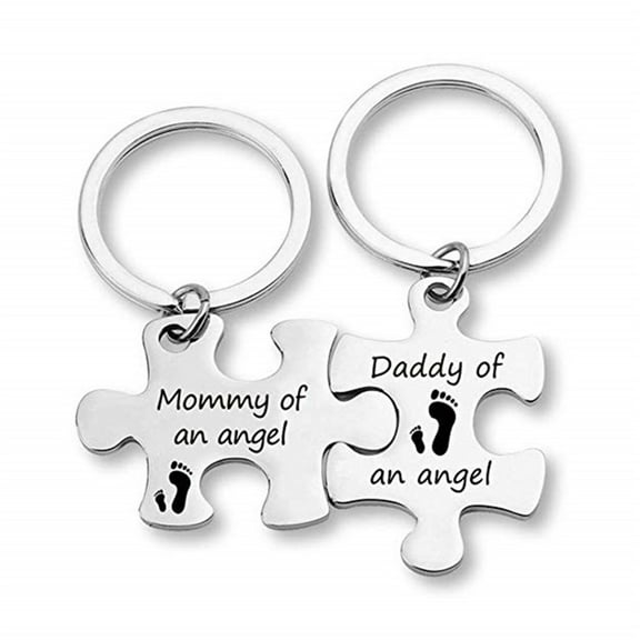 Miscarriage for Infant Loss Sympathy Remembrance Keyring of an Angel Puzzle Keyrings Set