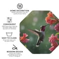 thumbnail image 3 of Vsdgher Humming Bird 1 Print Leather Coasters for Drinks, Durable Drink Coasters 4 Set for Tabletop Protection, Luxurious Home Décor and Housewarming Gift-Octagon, 3 of 6