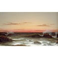 thumbnail image 2 of Martin Johnson Heade 24x16 Gold Ornate Framed and Double Matted Museum Art Print Titled - Seascape; Sunset (1861), 2 of 4