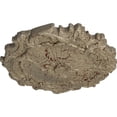thumbnail image 3 of Ekena Millwork 16 3/4"OD x 1 3/8"P Plymouth Ceiling Medallion (Fits Canopies up to 1 5/8"), Hand-Painted Gobi Desert Crackle, 3 of 6