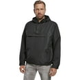 thumbnail image 2 of BRANDIT INDIVIDUAL WEAR Adult Male Fleece-Lined Quarter Zip Windbreaker Pullover, Black, Size: S, 2 of 6