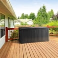 thumbnail image 3 of 270 Gallon Lockable Resin Deck Box, Waterproof UV-Resistant Outdoor Storage Box, Heavy Duty Garden Tool Organizer for Patio Storage, Pool Accessories, Outside Storage （Black）, 3 of 8