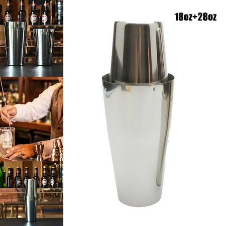 

Boston Shaker Set Stainless Steel Cocktail Muddler Cocktail Shaker Set with 18oz Unweighted & 28oz Weighted Martini Shaker for Bartending and Home Bar Premium Bar Tools for Bartender