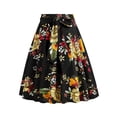 thumbnail image 3 of Aayomet Jupe Femme Rétro Décontractée Mode Imprimé Floral Ceinture Bretelles Jupe (Jaune, m), 3 of 5